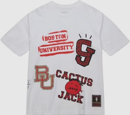 Travis Scott x Mitchell & Ness Boston University Shirt